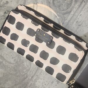 Kate Spade Neda Grove Street Printed zip-around wallet.